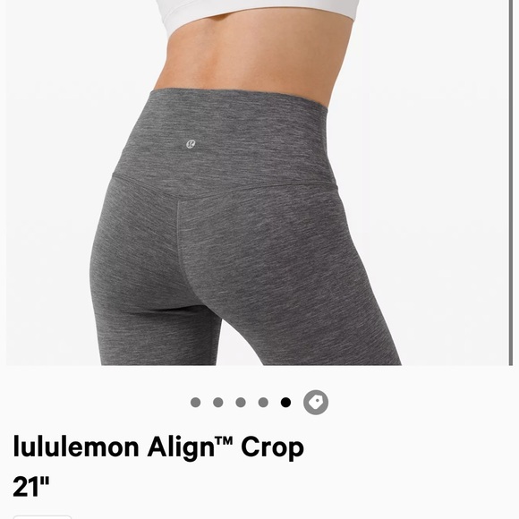 NWT Lululemon Align Crop 21” Heathered Black - Picture 13 of 13
